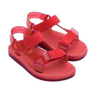 MELISSA PAPETE + RIDER - PINK RED size 8 / EU 39 New in Box jellies for summer